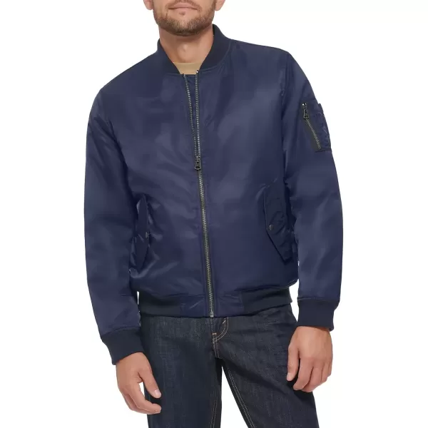 imageLevis Mens MA1 Flight Lightweight ZipUp Bomber JacketNavy Ma1 Filled