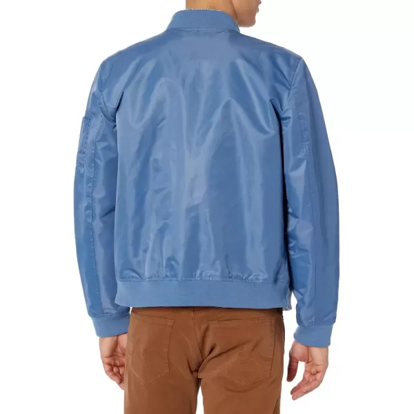 imageLevis Mens MA1 Flight Lightweight ZipUp Bomber JacketNew Blue Unfilled