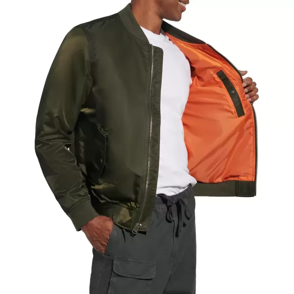 imageLevis Mens MA1 Flight Lightweight ZipUp Bomber JacketOlive Ma1 Unfilled