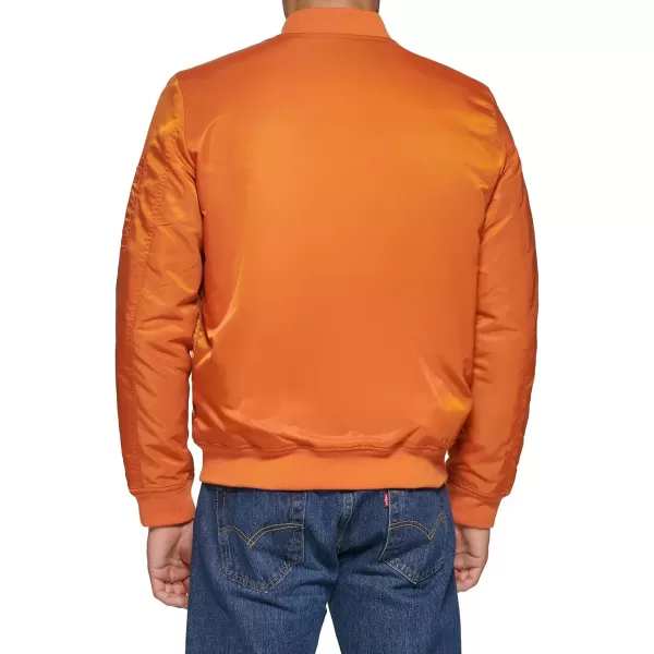 imageLevis Mens MA1 Flight Lightweight ZipUp Bomber JacketOrange Ma1 Filled