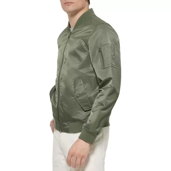 imageLevis Mens MA1 Flight Lightweight ZipUp Bomber JacketThyme Ma1 Unfilled