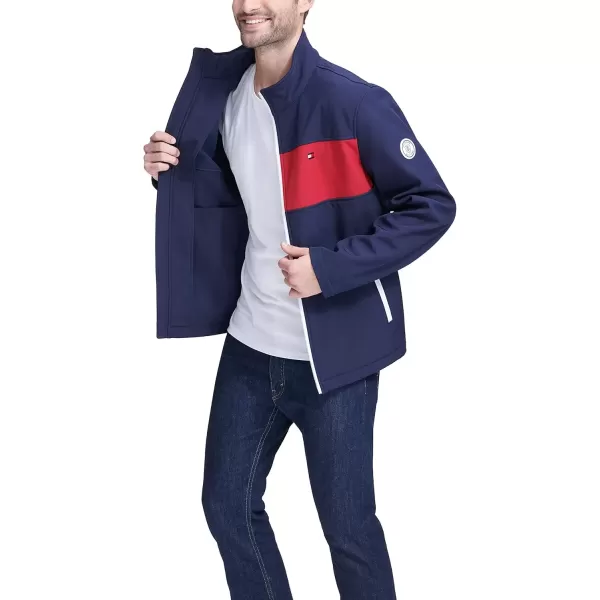 imageTommy Hilfiger Mens Active Soft Shell JacketNight SkyTwo Tone Flag