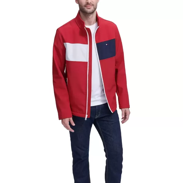 imageTommy Hilfiger Mens Active Soft Shell JacketRed Two Tone Flag