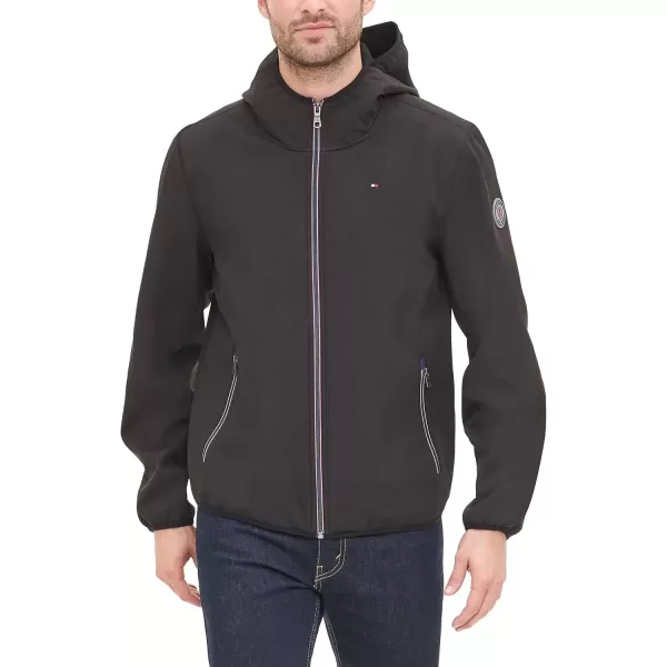 imageTommy Hilfiger Mens Hooded Performance Soft Shell JacketBlack