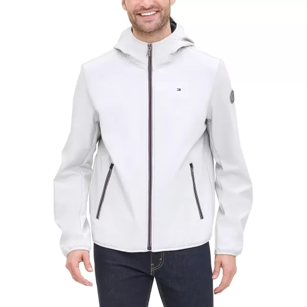 imageTommy Hilfiger Mens Hooded Performance Soft Shell JacketIce