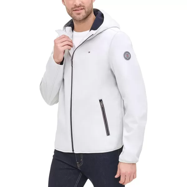 imageTommy Hilfiger Mens Hooded Performance Soft Shell JacketIce