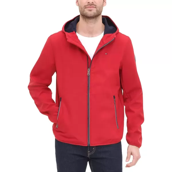 imageTommy Hilfiger Mens Hooded Performance Soft Shell JacketRed