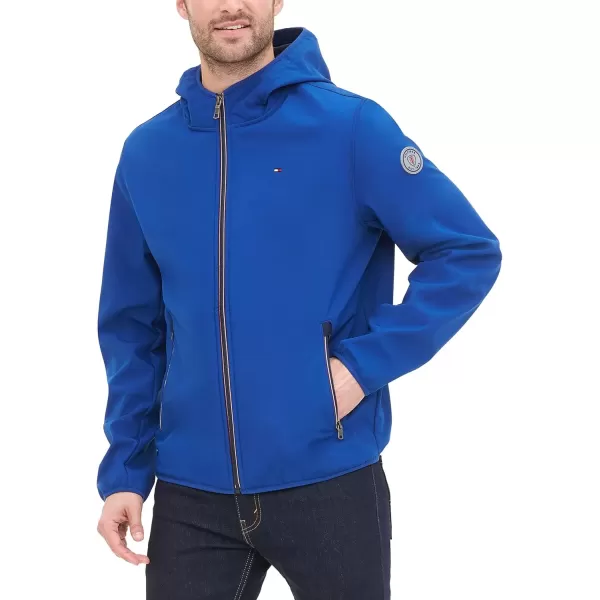 imageTommy Hilfiger Mens Hooded Performance Soft Shell JacketRoyal Blue