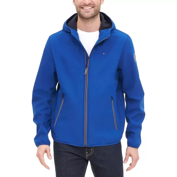 imageTommy Hilfiger Mens Hooded Performance Soft Shell JacketRoyal Blue