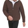 imageCalvin Klein mens Midweight Sherpa Lined PufferHooded Down Brown Camel