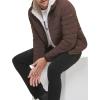 imageCalvin Klein mens Midweight Sherpa Lined PufferHooded Down Brown Camel