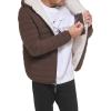 imageCalvin Klein mens Midweight Sherpa Lined PufferHooded Down Brown Camel