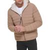 imageCalvin Klein mens Midweight Sherpa Lined PufferHooded Down Tan