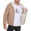 imageCalvin Klein mens Midweight Sherpa Lined PufferHooded Down Tan