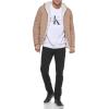 imageCalvin Klein mens Midweight Sherpa Lined PufferHooded Down Tan