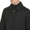 imageKenneth Cole Mens Double Breasted Bib PeacoatInner Quilted Black