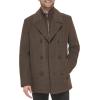 imageKenneth Cole Mens Double Breasted Bib PeacoatPea Coat Medium Brown