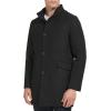 imageKenneth Cole Mens Double Breasted Bib PeacoatWater Resistant Black