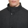 imageKenneth Cole Mens Double Breasted Bib PeacoatWater Resistant Charcoal