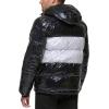 imageTommy Hilfiger Mens Hooded Puffer Jacket Standard and Big ampamp TallBlackWhite Pearlized