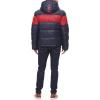 imageTommy Hilfiger Mens Hooded Puffer Jacket Standard and Big ampamp TallNavyRed Colorblock