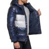 imageTommy Hilfiger Mens Hooded Puffer Jacket Standard and Big ampamp TallPearlized Navy Tommy Flag