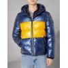 imageTommy Hilfiger Mens Hooded Puffer Jacket Standard and Big ampamp TallPearlized NavyYellow