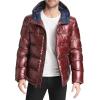 imageTommy Hilfiger Mens Hooded Puffer Jacket Standard and Big ampamp TallPearlized Purple