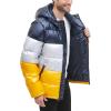 imageTommy Hilfiger Mens Hooded Puffer Jacket Standard and Big ampamp TallPearlized YellowNavy