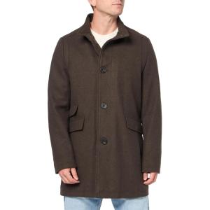 imageKenneth Cole Mens Double Breasted Bib PeacoatWater Resistant Medium Brown