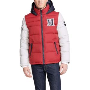 imageTommy Hilfiger Mens Hooded Puffer Jacket Standard and Big ampamp TallRed