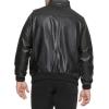 imageLevis Mens Faux Leather Aviator Bomber Jacket Regular ampamp Big ampamp Tall SizesBlackSherpa Lined