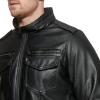 imageLevis Mens Faux Leather Aviator Bomber Jacket Regular ampamp Big ampamp Tall SizesBlackSherpa Lined