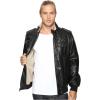 imageLevis Mens Faux Leather Aviator Bomber Jacket Regular ampamp Big ampamp Tall SizesBlackSherpa Lined