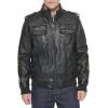 imageLevis Mens Faux Leather Aviator Bomber Jacket Regular ampamp Big ampamp Tall SizesBlackSherpa Lined