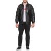 imageLevis Mens Faux Leather Aviator Bomber Jacket Regular ampamp Big ampamp Tall SizesBlackSherpa Lined