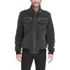 imageLevis Mens Faux Leather Aviator Bomber Jacket Regular ampamp Big ampamp Tall SizesCharcoal