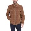 imageLevis Mens Faux Leather Aviator Bomber Jacket Regular ampamp Big ampamp Tall SizesCognac