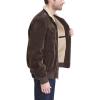 imageLevis Mens Faux Leather Aviator Bomber Jacket Regular ampamp Big ampamp Tall SizesDark Brown Faux Suede