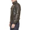 imageLevis Mens Faux Leather Aviator Bomber Jacket Regular ampamp Big ampamp Tall SizesDark BrownSherpa Lined