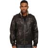 imageLevis Mens Faux Leather Aviator Bomber Jacket Regular ampamp Big ampamp Tall SizesDark BrownSherpa Lined