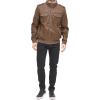 imageLevis Mens Faux Leather Aviator Bomber Jacket Regular ampamp Big ampamp Tall SizesEarthSherpa Lined