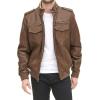 imageLevis Mens Faux Leather Aviator Bomber Jacket Regular ampamp Big ampamp Tall SizesEarthSherpa Lined