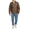 imageLevis Mens Faux Leather Aviator Bomber Jacket Regular ampamp Big ampamp Tall SizesLight Brown BisonSherpa Lined