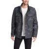 imageLevis Mens Washed Cotton Military Jacket Regular ampamp Big ampamp Tall SizesBlue Camo Filled