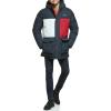 imageTommy Hilfiger Mens Arctic Cloth Heavyweight Performance Parka Down Alternative Outerwear CoatNavy Flag Colorblock