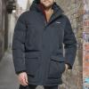 imageTommy Hilfiger Mens Arctic Cloth Heavyweight Performance Parka Down Alternative Outerwear CoatNavy Tech