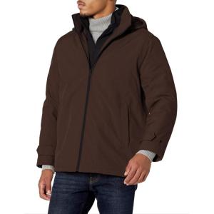 imageDOCKERS Mens Dwight Soft Shell Bib JacketDark Brown Hooded