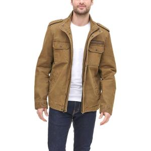 imageLevis Mens Washed Cotton Military Jacket Regular ampamp Big ampamp Tall SizesKhaki Filled