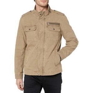 imageLevis Mens Washed Cotton Military Jacket Regular ampamp Big ampamp Tall SizesLight Khaki Unfilled